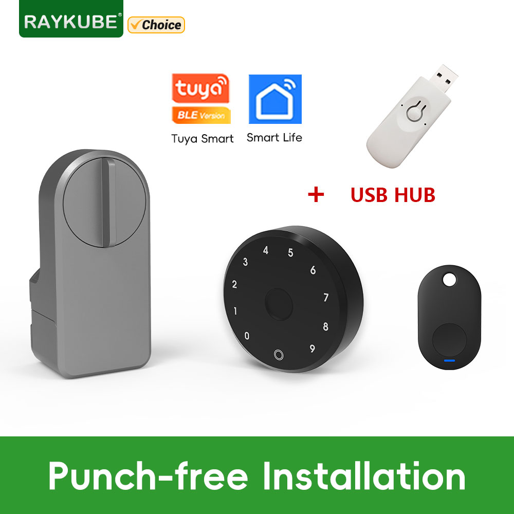 Glass Door Hinge - RAYKUBE A1 Pro Tuya BEL Smart