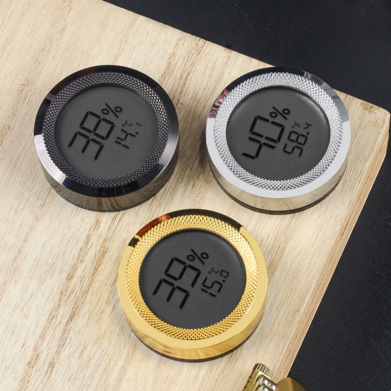 Digital Hygrometer Probe - Mini Digitales Display Zigarren-Hygrometer Thermometer Temperaturanzeige