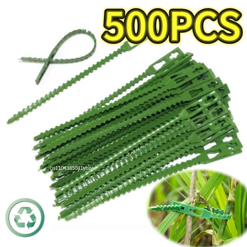 Vine Climbing Plastic - 50–1000 Stück verstellbare Kunststoff-Pflanzenkabelbinder, wiederverwendbare Kabelbinder