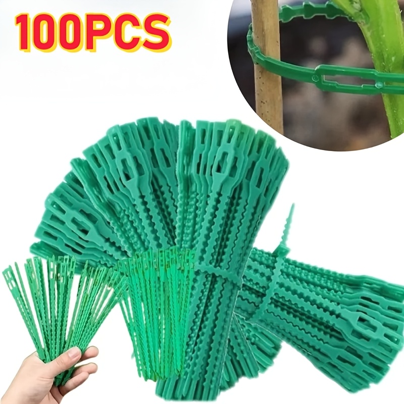 Vine Climbing Plastic - 100 Stück Wiederverwendbare Verstellbare Pflanzenbinder, Geeignet