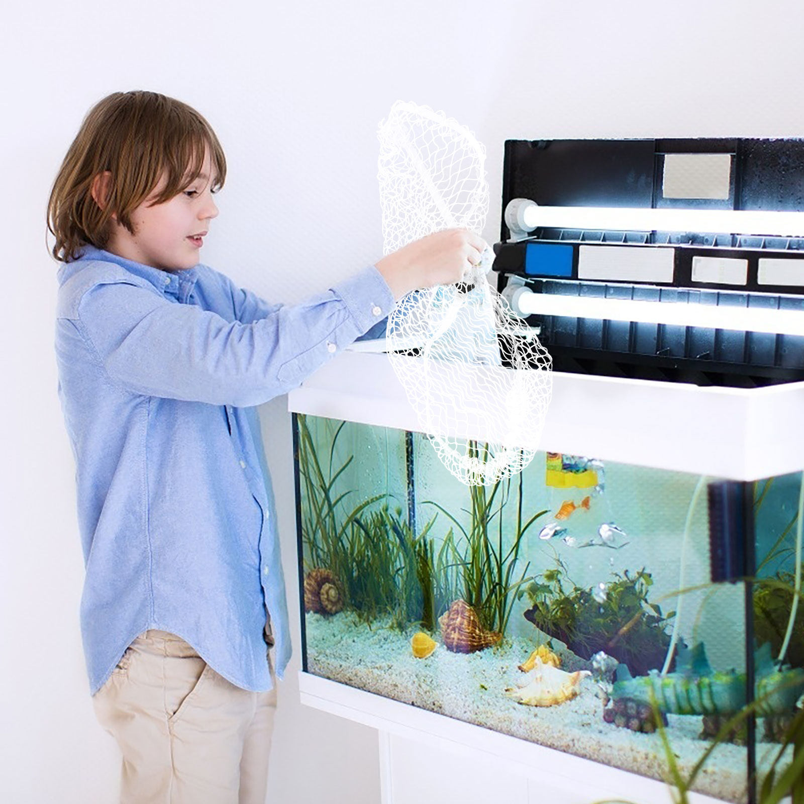 Screen Top Mesh - Aquarium Nylon-Abdeckung 40x20cm Fischbecken-Netzgitter Schutznetz aus