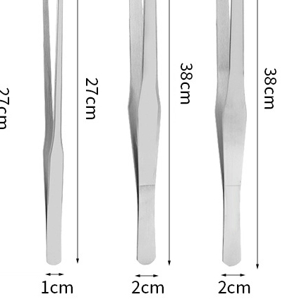 Feeding Tong Stainless - Edelstahl-Wartungswerkzeuge für Aquarien, Gummibeschichtete Fütterungszangen für