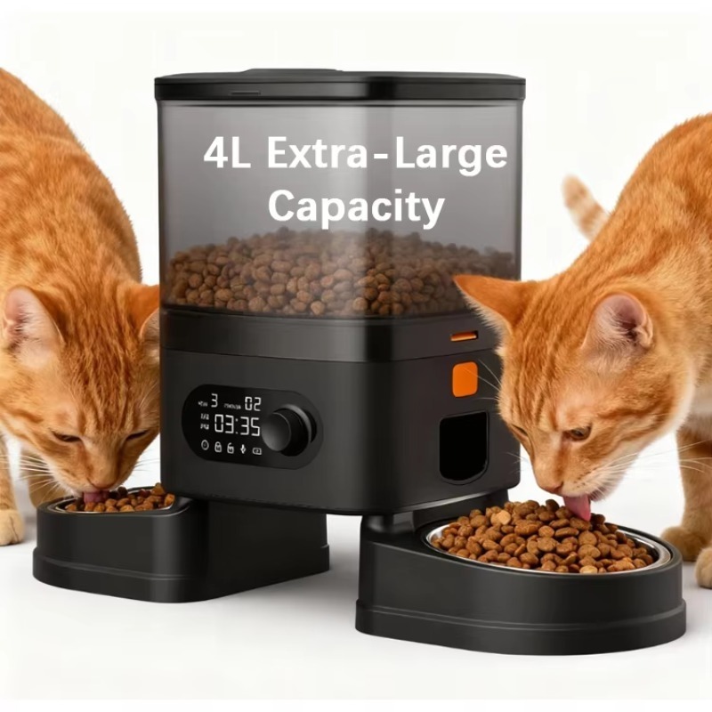Timer Dual Outlet - Automatischer Haustierfütterer Intelligenter Katzen- und Hundefutterspender