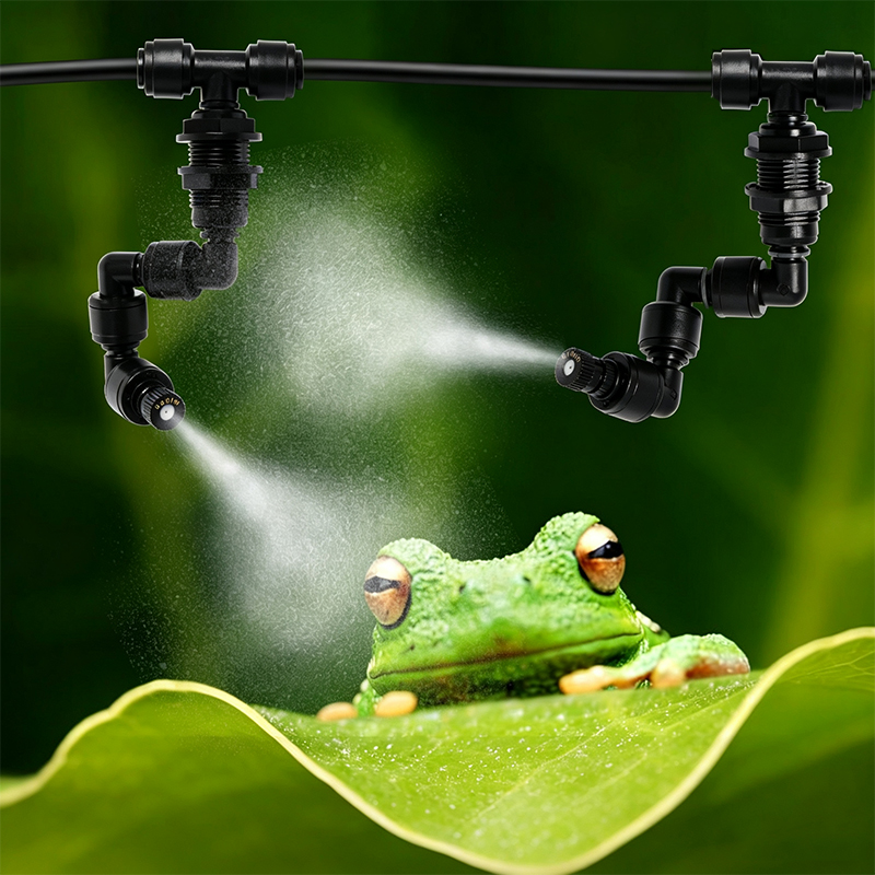 Misting Nozzle Reptile - 1 Stück Reptilien 360-Grad-Drehbarer Nebelzerstäuber Verstellbarer