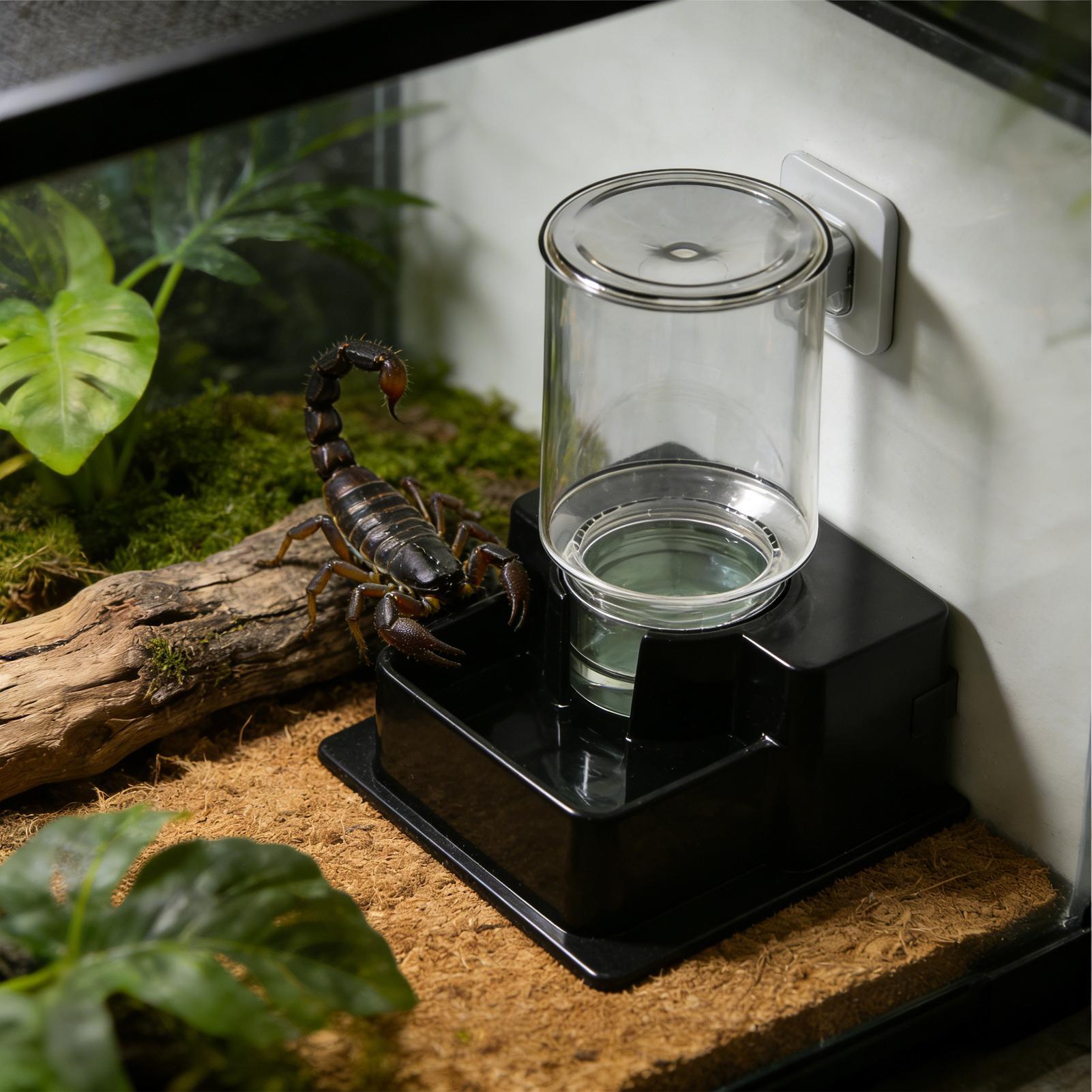 Water Dish Reptile - Automatische Wasserschale für Reptilien, wiederverwendbarer Behälter,