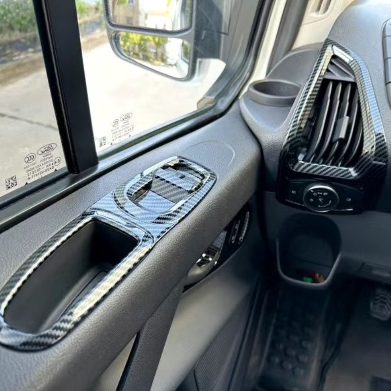 Glass Door Hinge - 2017-2022 Ford Transit V362 ABS Kohlefaser-Innengriff