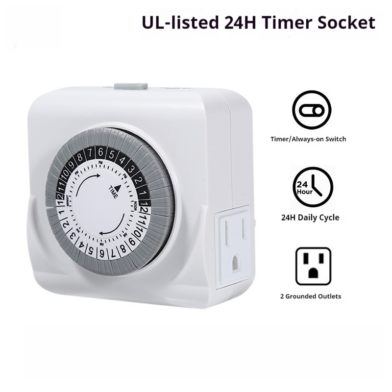 Timer Dual Outlet - US SPEC/PLUG Standardzertifizierung, zweipolige mechanische Zwei-