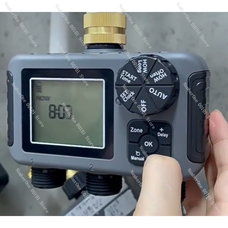 Timer Dual Outlet - 3-fach Automatischer Gartenbewässerungstimer mit großem Bildschirm