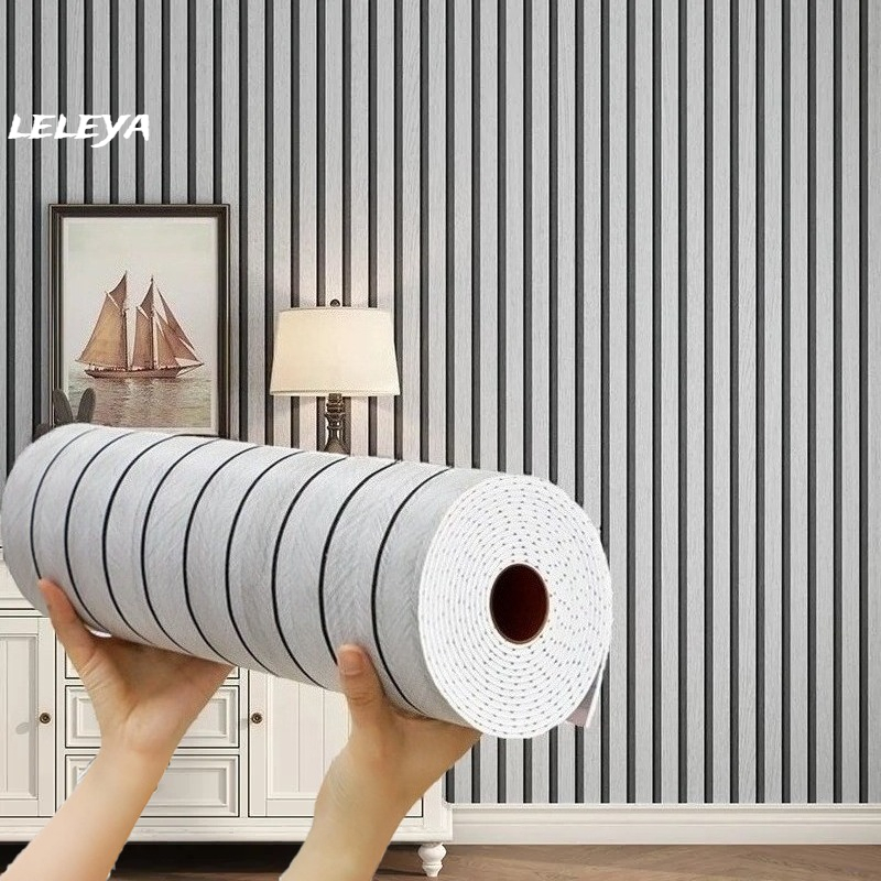 Pvc Panel Background - Selbstklebendes Wandpaneel mit Holzmaserung, wasserdichter Hintergrund-Wandgitter-Aufkleber,