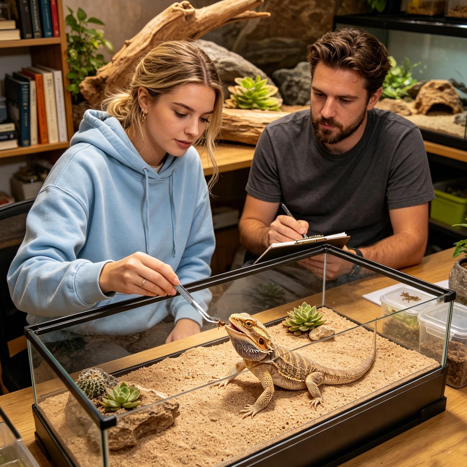 Feeding Tong Stainless - Bearded Dragon Tank-Reinigungsset mit Futterzange, Pinzette,