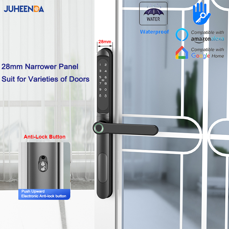 Glass Door Hinge - Ttlock app smart aluminium türschloss wasserdichter