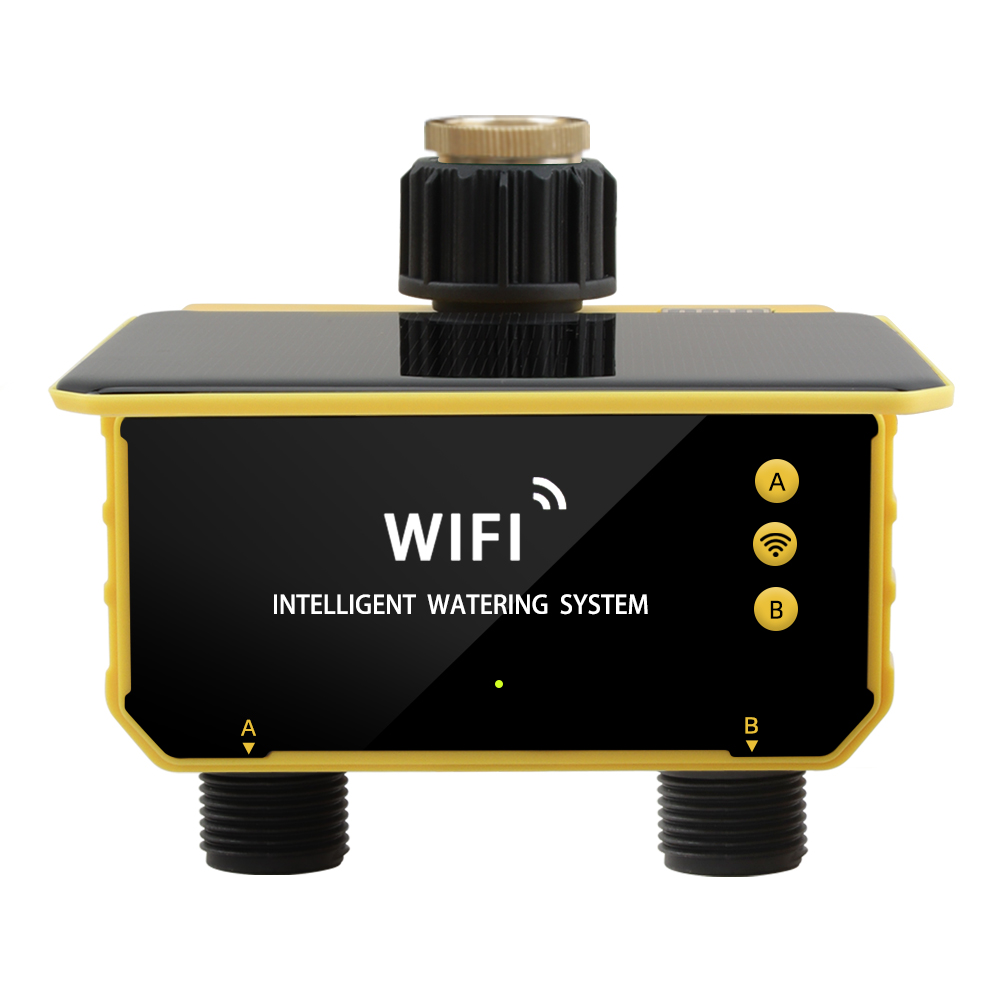 Timer Dual Outlet - WLAN-Solar-Timer mit Doppelwasserventil, Zwei Ausgänge, Automatischer
