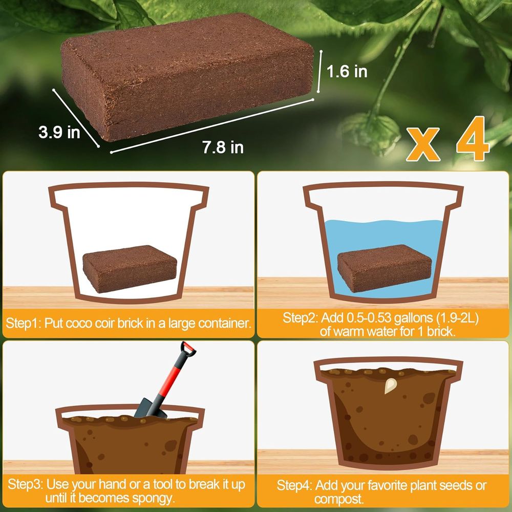 Organische Kokosfaser 4 Stück  – Substrate Coconut Fiber Bewertung und Preis