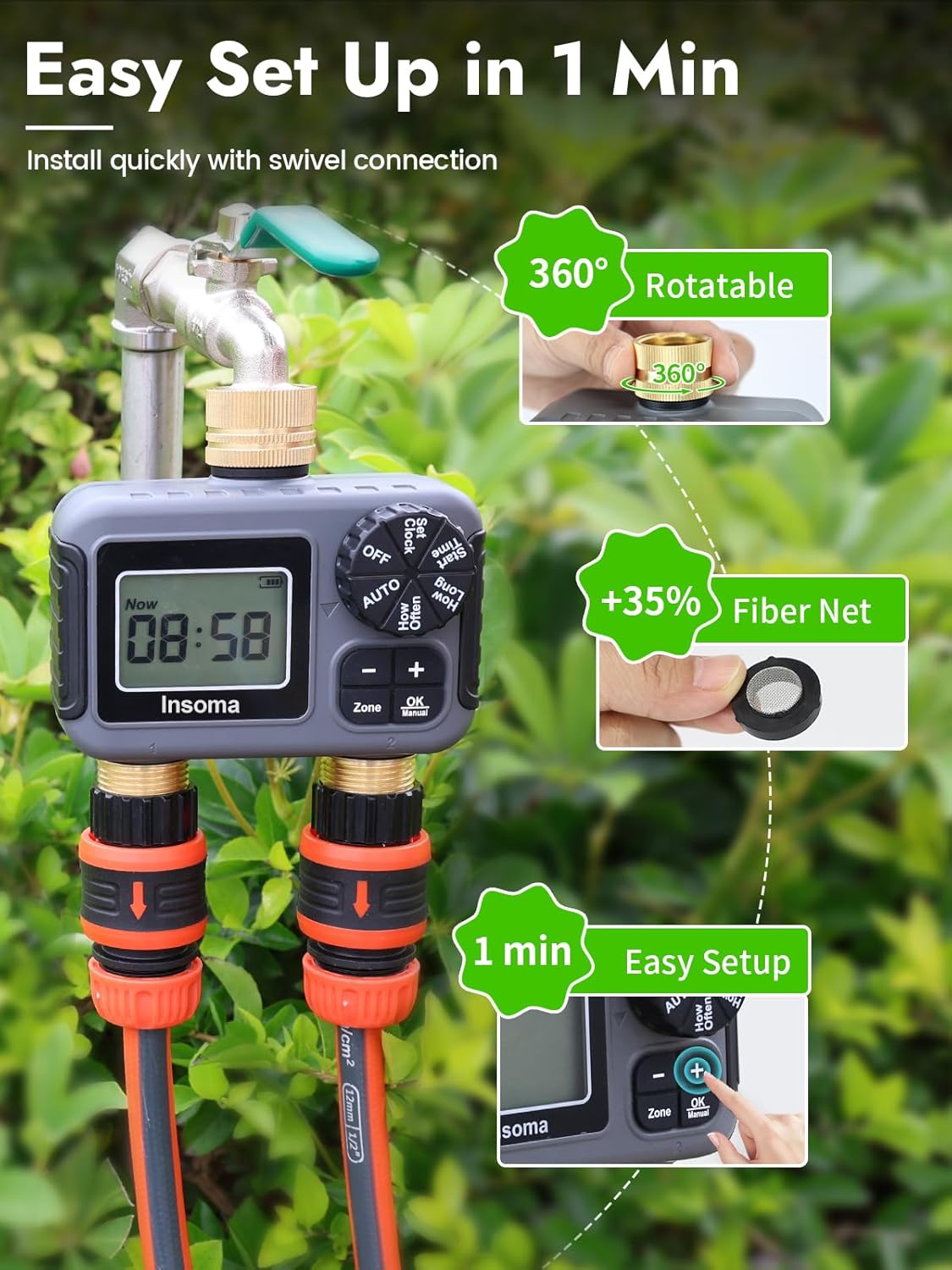 Insoma Smart Irrigation Wateri – Timer Dual Outlet Bewertung und Preis