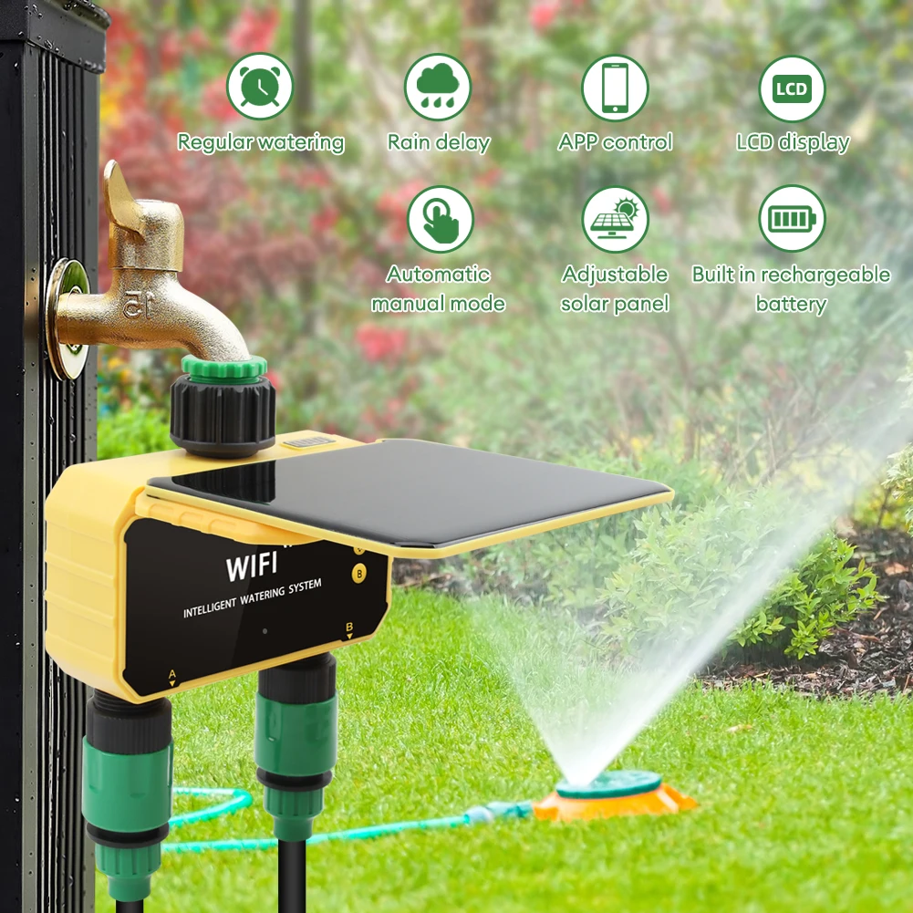 WLAN-Solar-Timer, Dual-Wasserv – Timer Dual Outlet Bewertung und Preis