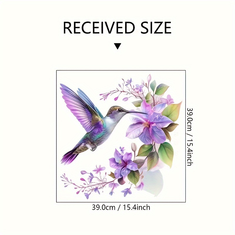 1 lila Blumen- und Kolibri-Auf – Pvc Panel Background Bewertung und Preis