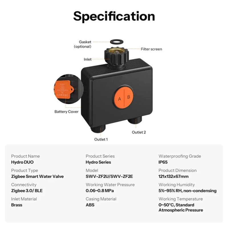 AB66-IP65 Zertifiziertes Zigbe – Timer Dual Outlet Bewertung und Preis