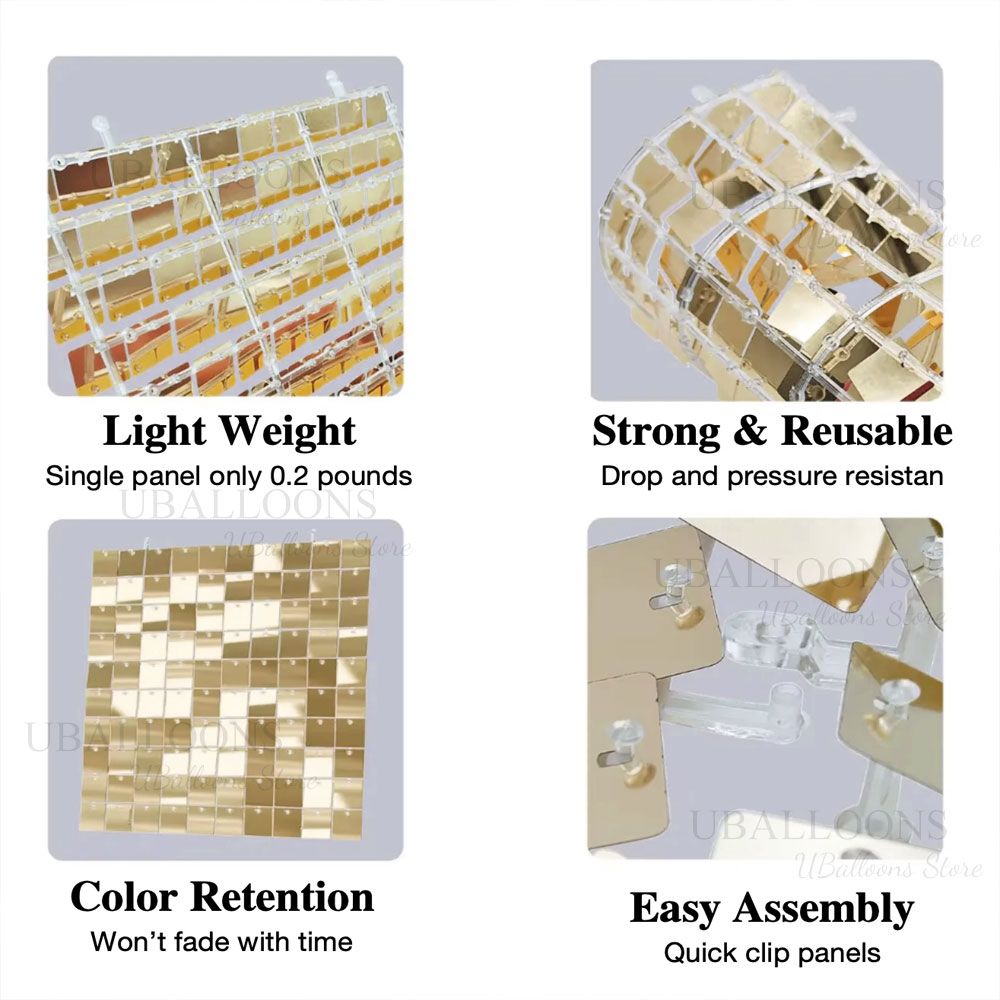 Silberne Pailletten-Wandhinter – Pvc Panel Background Bewertung und Preis